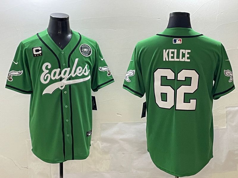 Men Philadelphia Eagles #62 Kelce Green three generations Jointly Name 2025 Nike Limited NFL Jersey style 5->philadelphia eagles->NFL Jersey